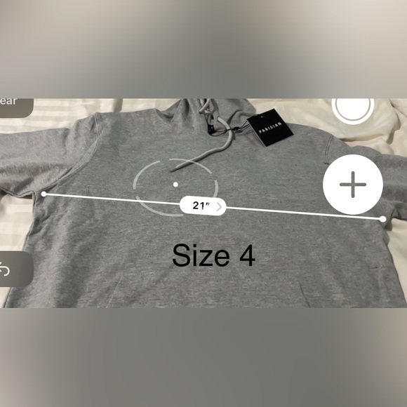 GREY OVERSIZED SWEAT HOODIE - Picture 6 of 8